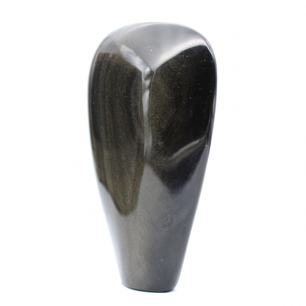 Forme libre pierre obsidienne dorée