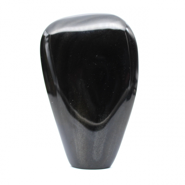 Forme libre pierre obsidienne dorée