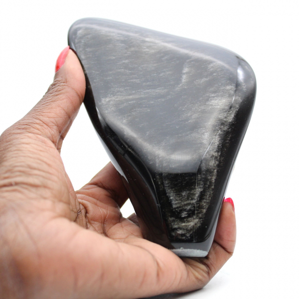 Obsidienne dorée polie décorative