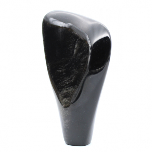 Obsidienne dorée polie décorative