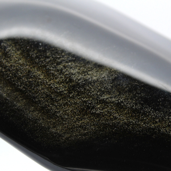 Bloc poli en obsidienne dorée