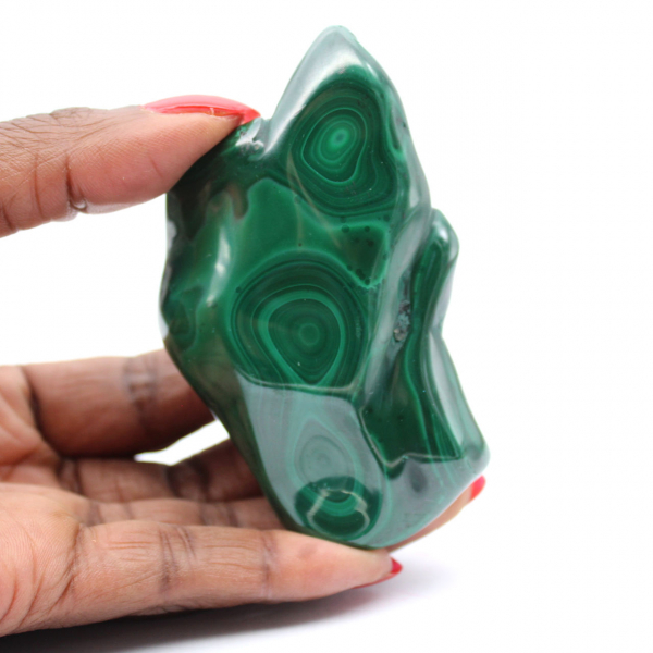 Pierre polie en malachite