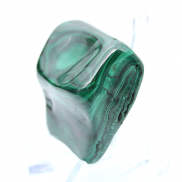 Pierre polie naturelle de malachite