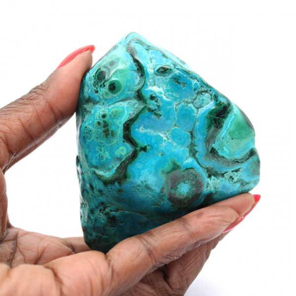 Pierre polie Chrysocolle Congo