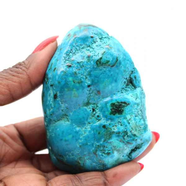 Pierre d’ornement Chrysocolle polie