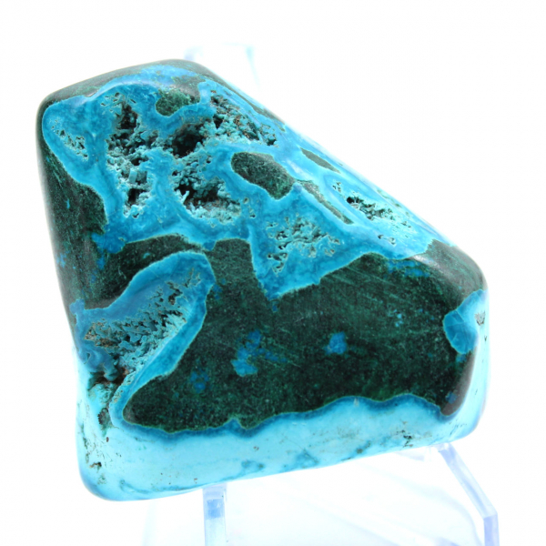 Pierre polie en Chrysocolle Congo