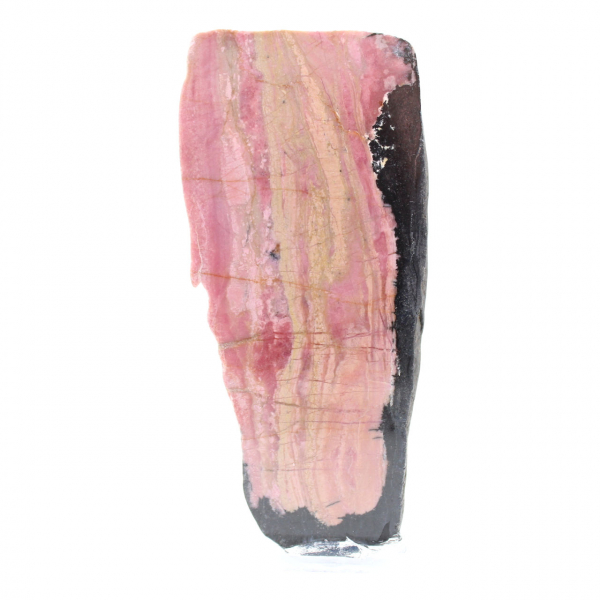 Tranche en pierre de Rhodonite authentique
