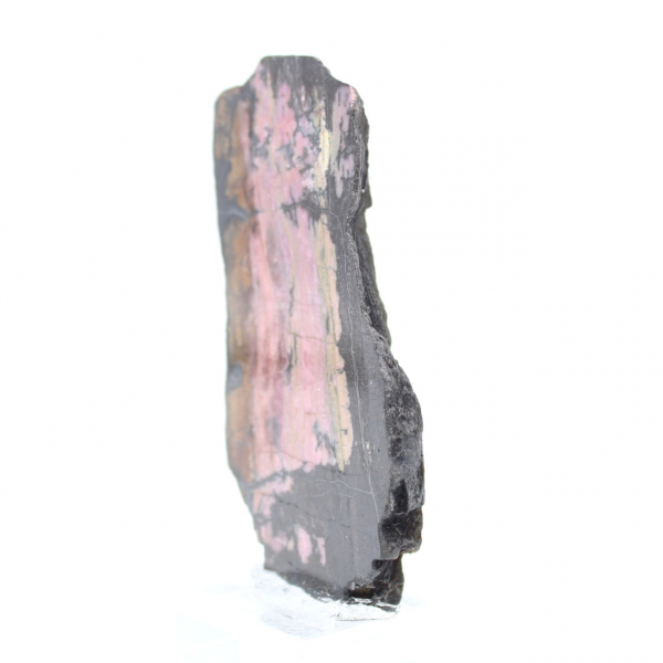 Pierre de Rhodonite naturelle minéral brut et unique