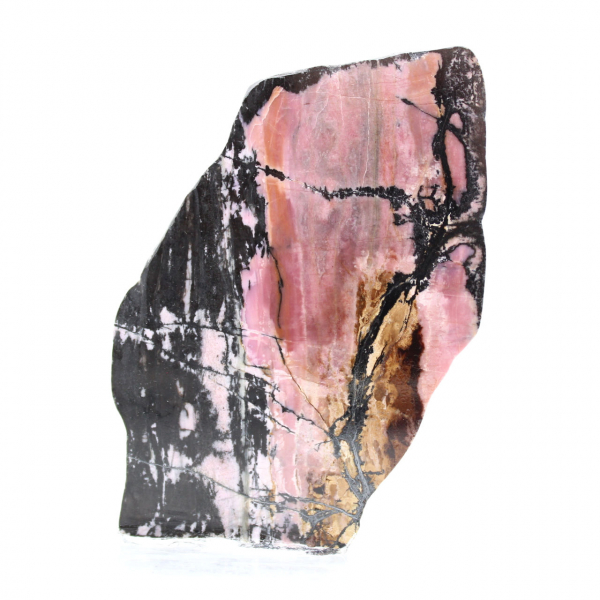 Tranche en pierre de Rhodonite authentique