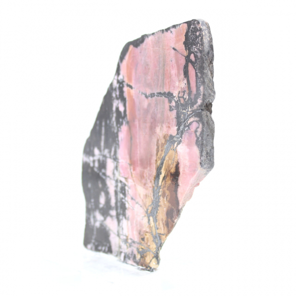Tranche en pierre de Rhodonite authentique