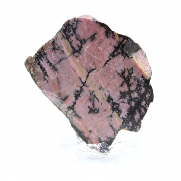 Rhodonite tranche polie de qualité pour décoration