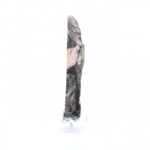 Rhodonite tranche polie de qualité pour décoration