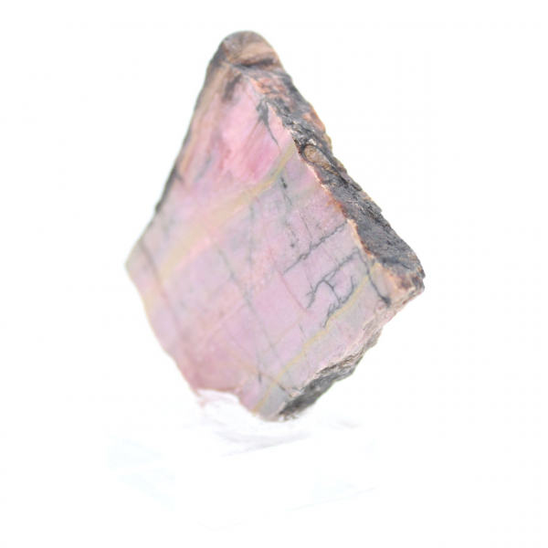 Pierre de Rhodonite naturelle minéral brut et unique