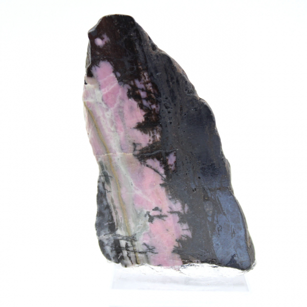 Tranche en pierre de Rhodonite authentique