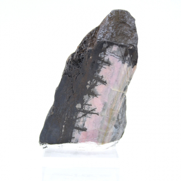 Tranche en pierre de Rhodonite authentique
