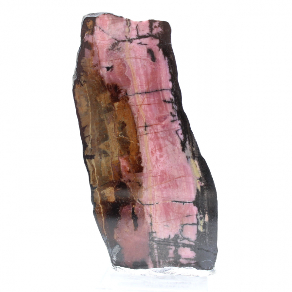 Rhodonite tranche polie de qualité pour décoration