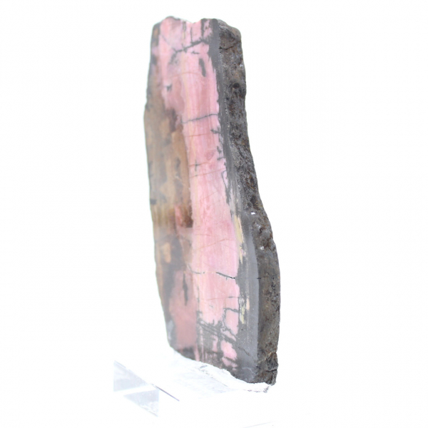 Rhodonite tranche polie de qualité pour décoration