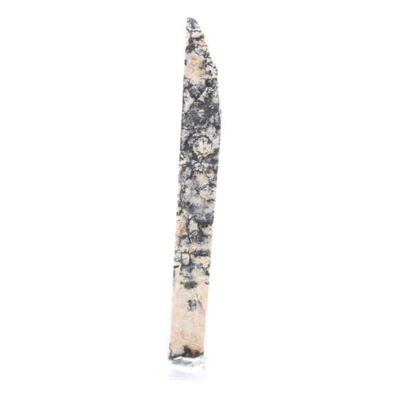 Pierre de Rhodonite naturelle minéral brut et unique