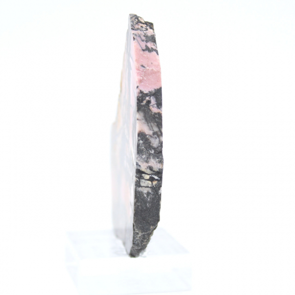 Tranche de Rhodonite naturelle pour collection de minéraux