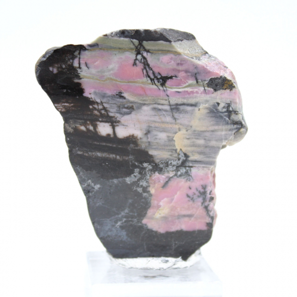 Tranche en pierre de Rhodonite authentique