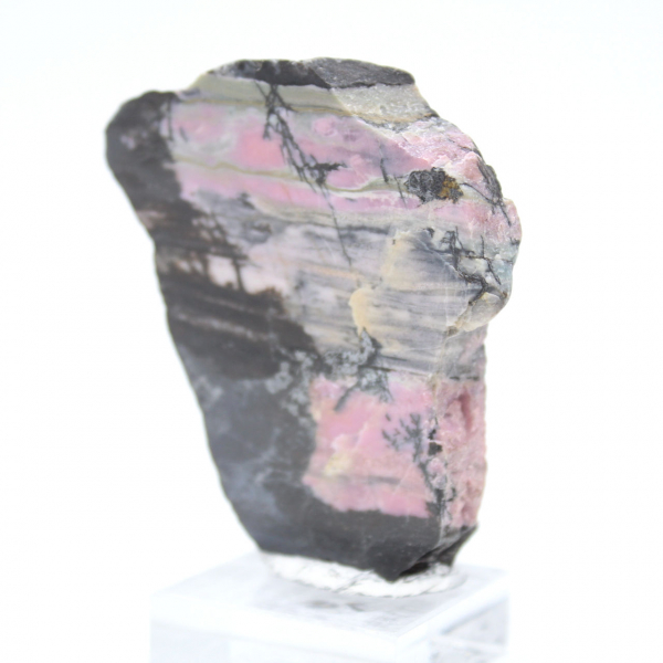 Tranche en pierre de Rhodonite authentique