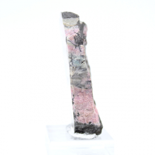 Tranche en pierre de Rhodonite authentique