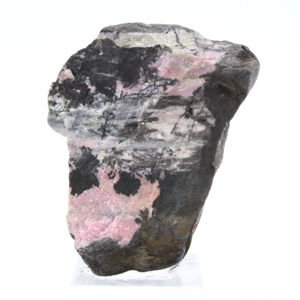 Tranche en pierre de Rhodonite authentique