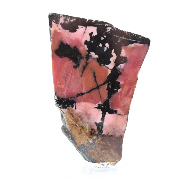 Rhodonite tranche polie de qualité pour décoration