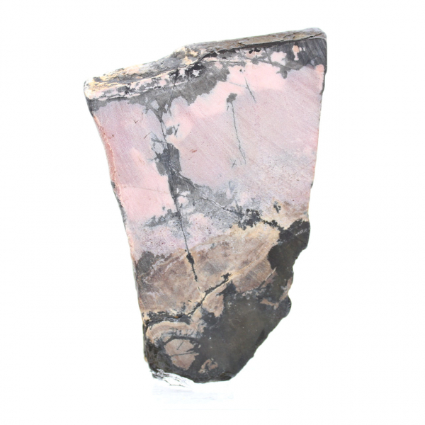 Rhodonite tranche polie de qualité pour décoration