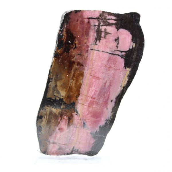 Pierre de Rhodonite naturelle minéral brut et unique
