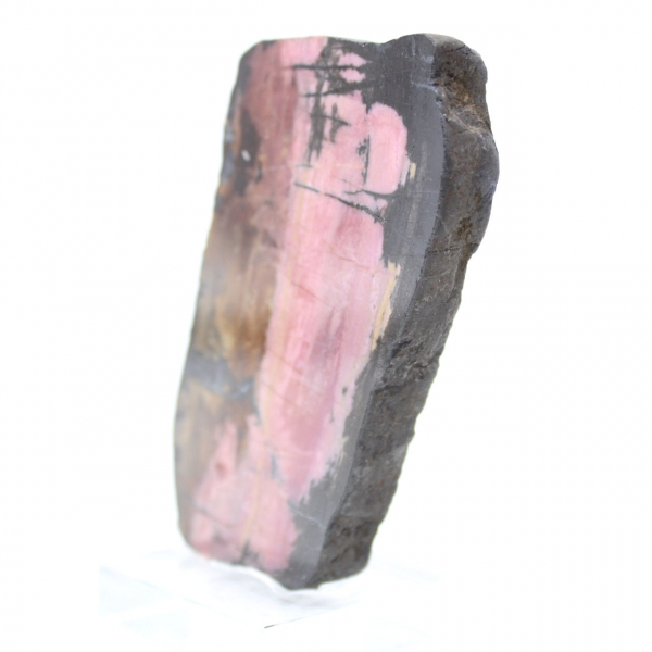 Pierre de Rhodonite naturelle minéral brut et unique