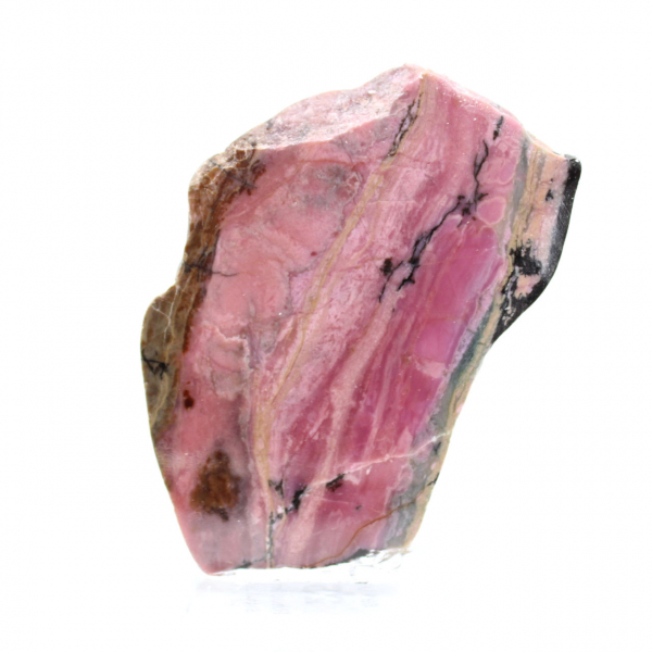 Tranche de Rhodonite naturelle pour collection de minéraux
