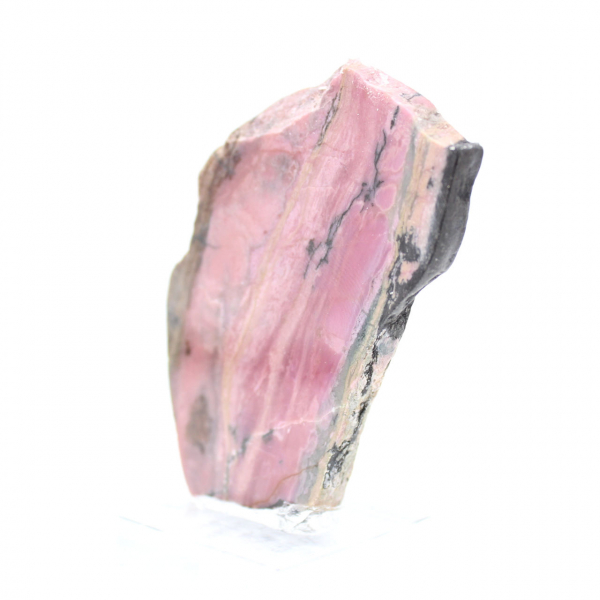 Tranche de Rhodonite naturelle pour collection de minéraux