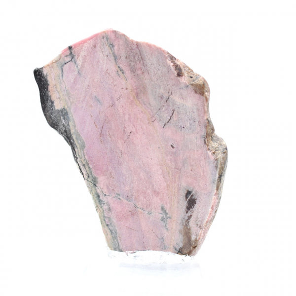 Tranche de Rhodonite naturelle pour collection de minéraux