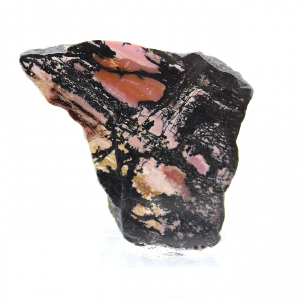 Tranche en pierre de Rhodonite authentique
