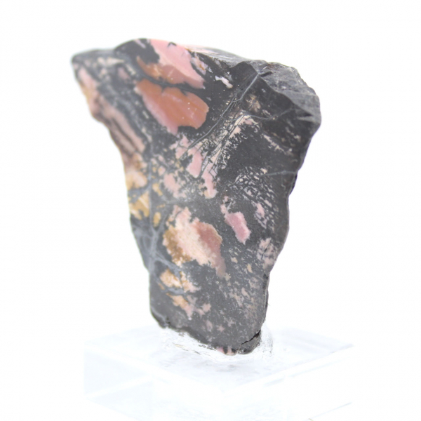 Tranche en pierre de Rhodonite authentique