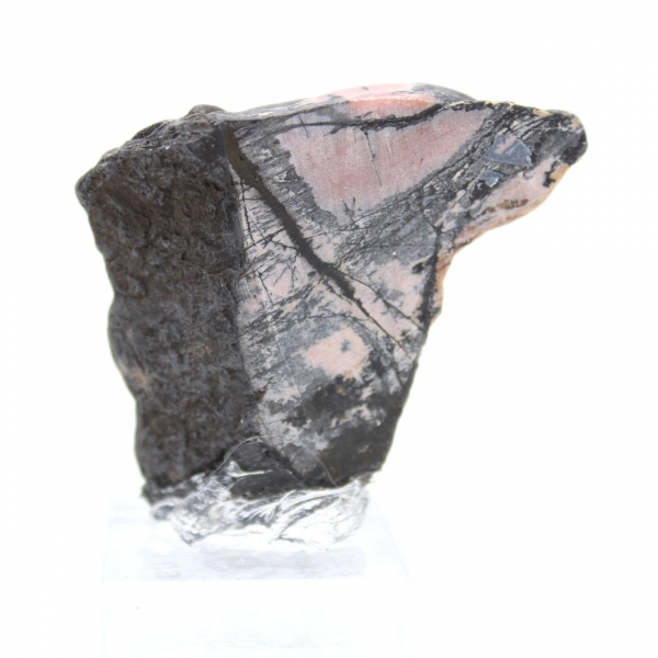 Tranche en pierre de Rhodonite authentique