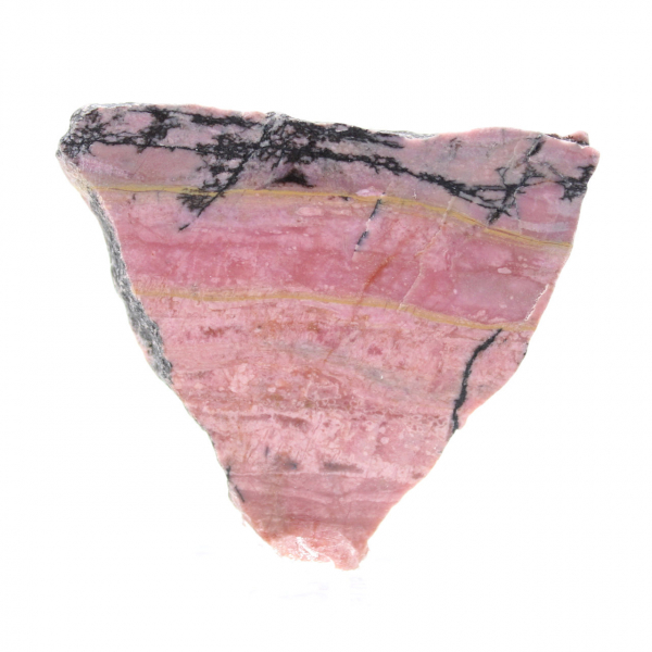 Rhodonite tranche polie de qualité pour décoration
