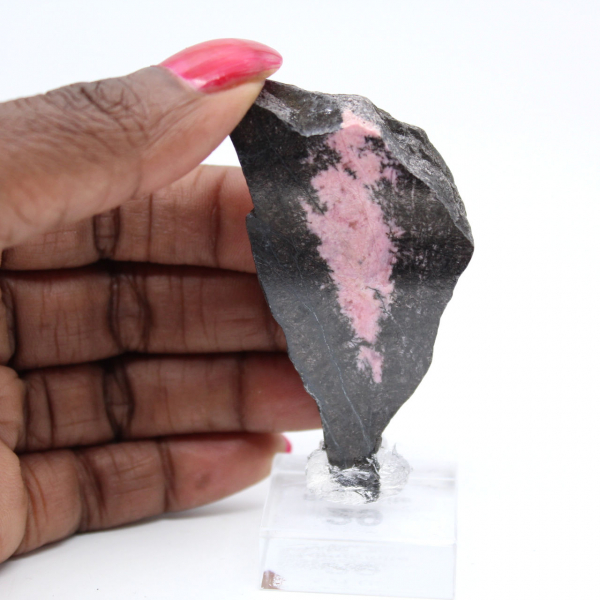 Rhodonite tranche polie de qualité pour décoration