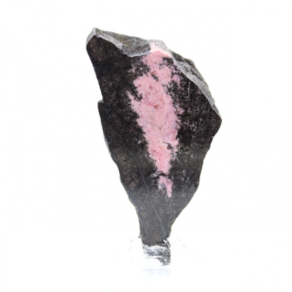 Pierre de Rhodonite naturelle minéral brut et unique