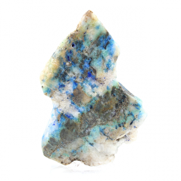 Tranche en pierre d’Azurite Malachite authentique pour décoration