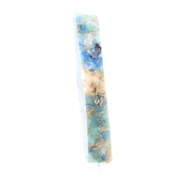 Tranche polie d’Azurite Malachite minéral brut de qualité