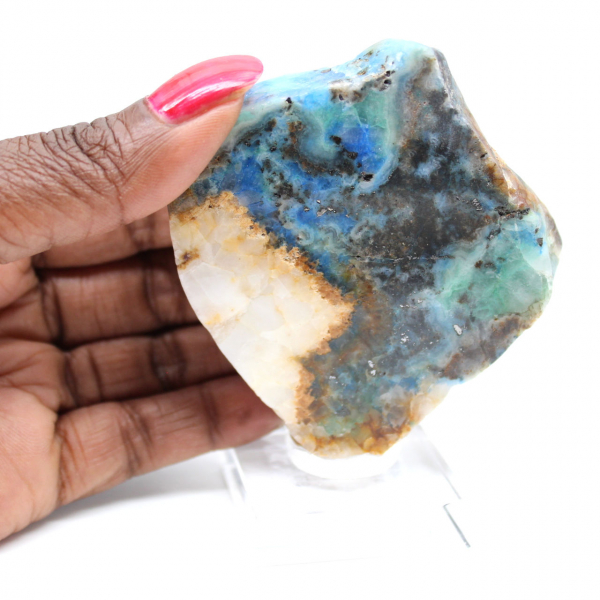 Tranche d’Azurite Malachite pour ornement