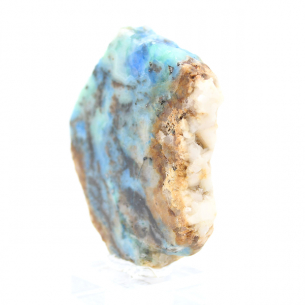 Pierre d’Azurite Malachite en tranche pour collection et création