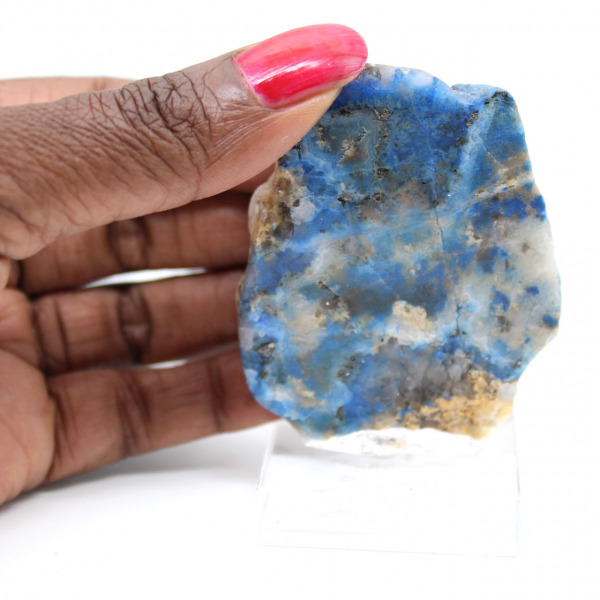Pierre d’Azurite Malachite en tranche pour collection et création