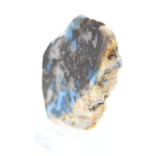 Tranche en pierre d’Azurite Malachite authentique pour décoration