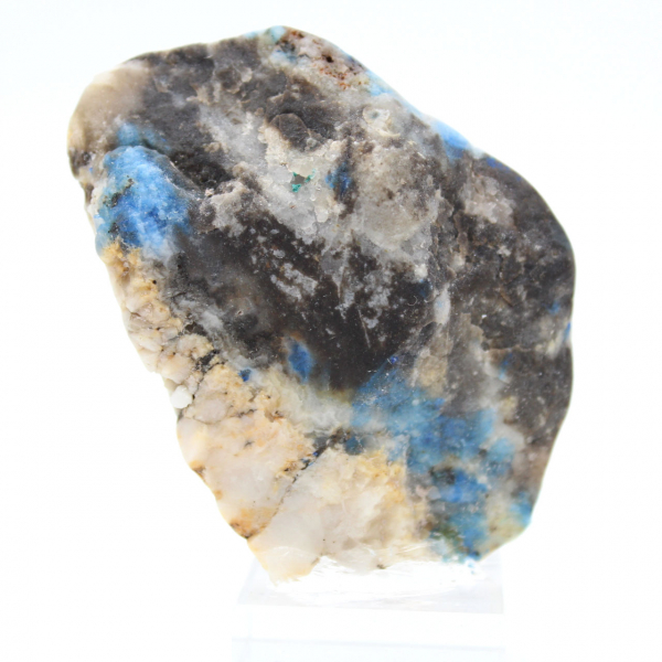 Tranche en pierre d’Azurite Malachite authentique pour décoration