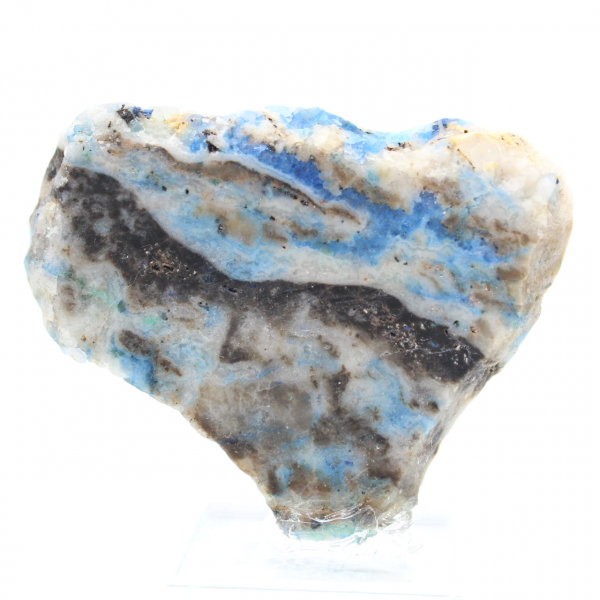 Tranche polie d’Azurite Malachite minéral brut de qualité