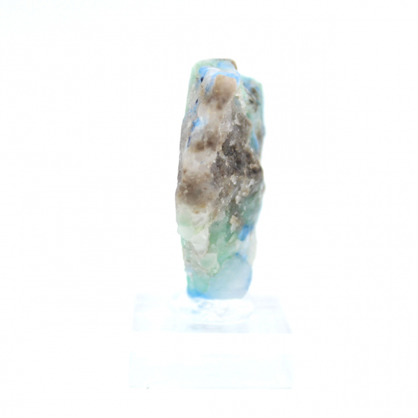 Tranche en pierre d’Azurite Malachite authentique pour décoration