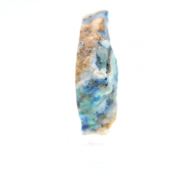 Tranche polie d’Azurite Malachite minéral brut de qualité